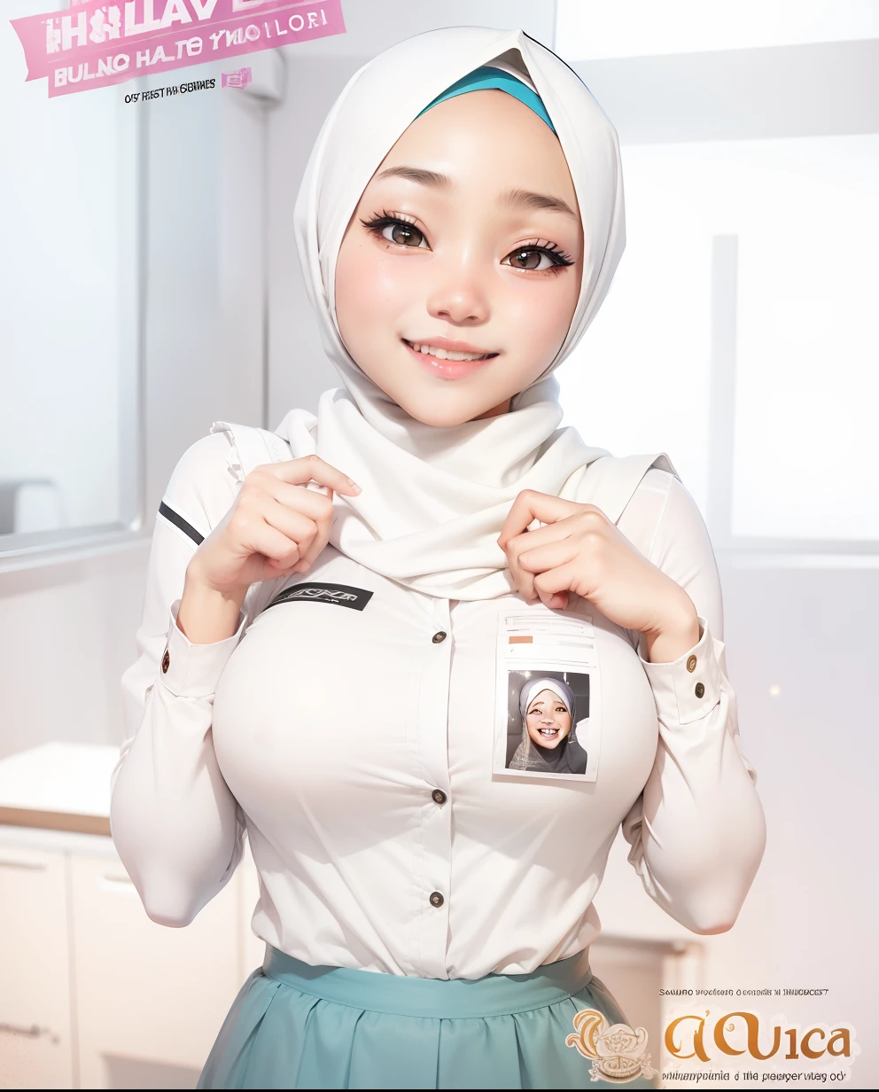 Malay girl, modern plain hijab, shy, medium portrait, watery eyes, Red glowing particles, wearing Red bra and panties covering the entire chest, as like Barbie style, inbox doll play set, doll inbox at table background, full body view, well-proportioned body,