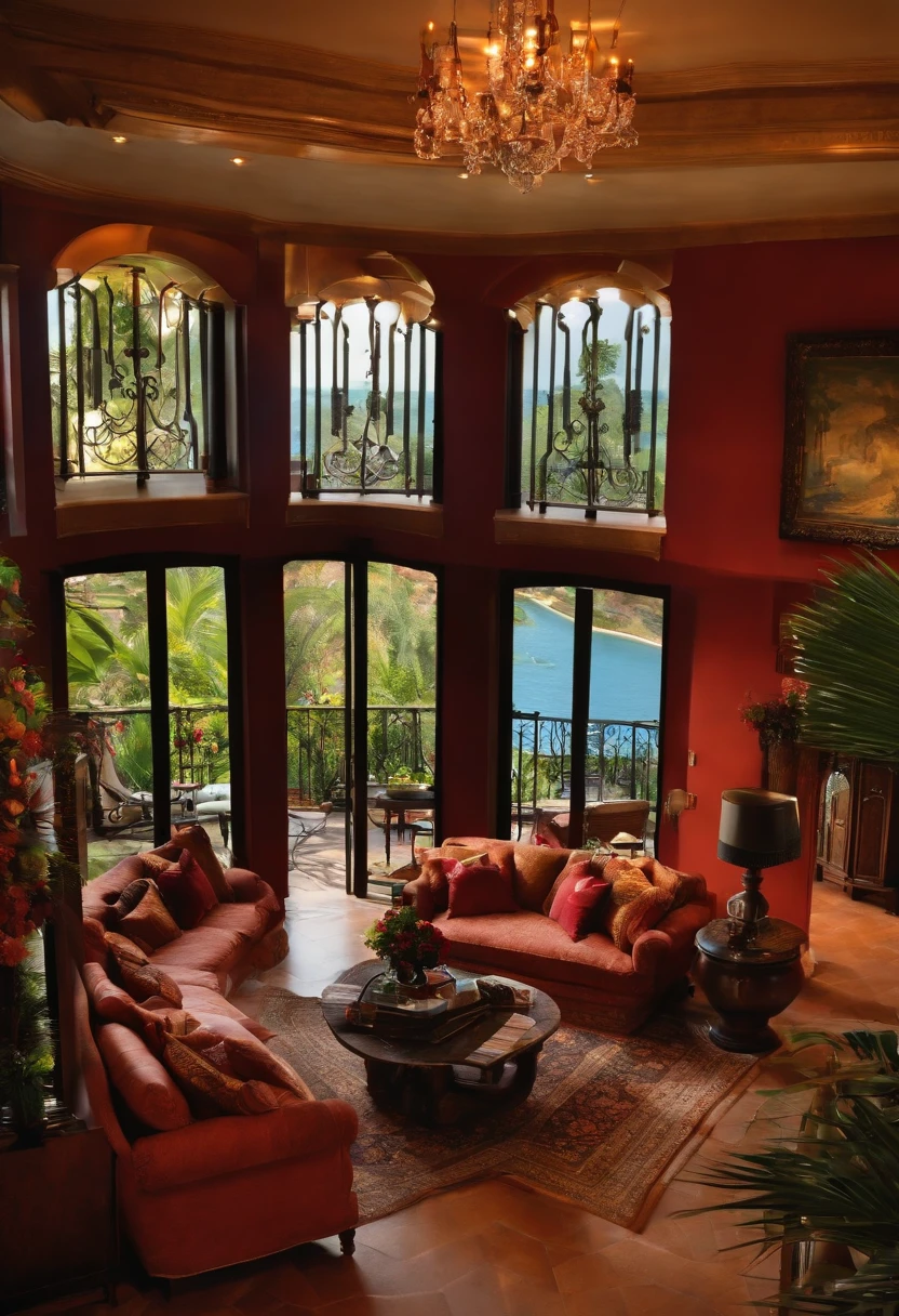 From the balcony into the entrance of the living room