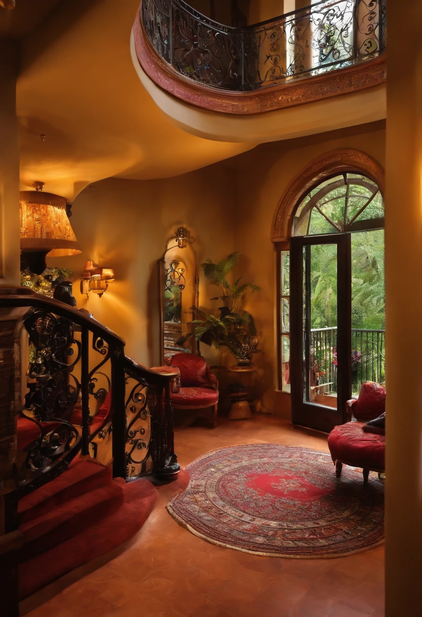 From the balcony into the entrance of the living room