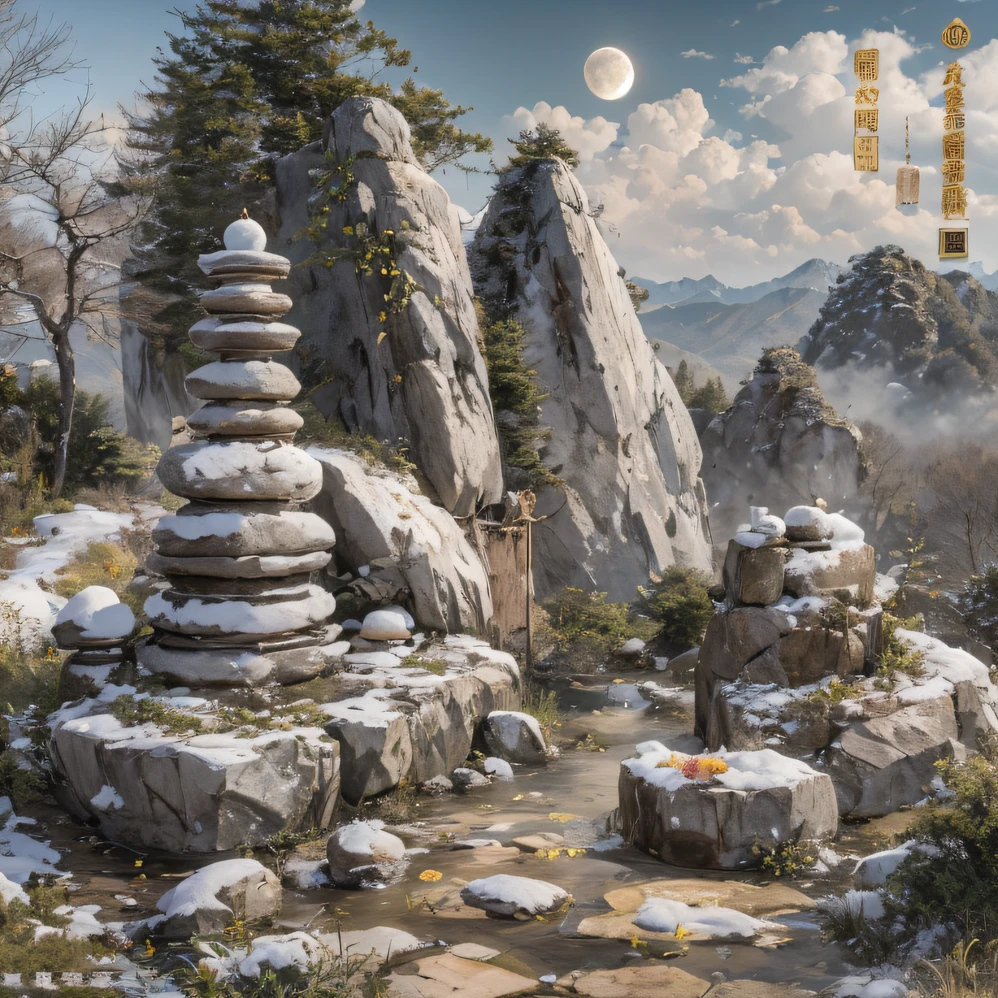 snowy peak(mont)Treasure House(kiosk)Near Lantian(village),
Deadwood(hut)Three blankets(hali)One hole in the sky(boulders)。
Half Ridge(kiosk)Huacheng(kiosk)Wordless stone(stele),
Wan Song(close)Snow Peak(pathway)There is dragon sleep(fang)。
Manjusri(tw)Ancient mirrors(tw)Jinao Bridge(bru),
Lohan(boulders)Tiyun(ridge)Elephant bone peak(kulmin)。
Incense stone(grind)free captive animals(chii)Pool dipping moon(chii),
Wangzhou(kiosk)Zhuo Xi(izumi)Ying Chao Spring(izumi)。