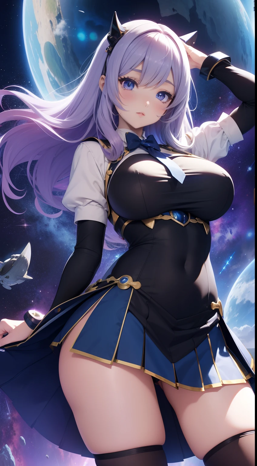 Barbara Cooney Anime wondrous strange Whimsical surreal fanciful Sci-Fi Fantasy Miniskirt schoolgirl A castle between time and space Large Clock Waterfall cascading into the void cosmic space ocean 月 虹 Hyperdetailed high definition high resolution high quality masterpiece Very large perky breasts large round ass flaunting perfect body