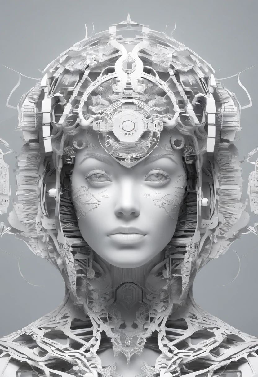 (Natural hormones for women),Cyberpunk,Mechanical,blue eye glows,metal surfaces,Digital display,advanced technique,Futuristic,Neon light,electromagnetic field,Sharp edges,streamlined line design,Numerical Biology,Biomechanical,mystical ambiance,Glass visor,heightened senses,Energetic posture,Invisible circuits,holographic projections,Colored wires,Full body photo of a pure white female cyborg