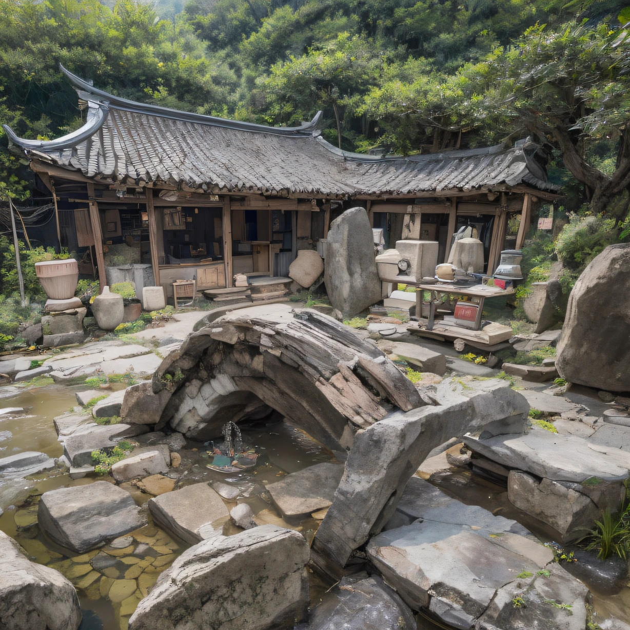 snowy peak(mont)Treasure Trove(kiosk)Close to Lam Tin(Village)，
Deadwood(Hut)Three blankets(big hall)A hole in the sky(Boulders)。
Half Ridge(kiosk)City of Flowers(kiosk)Wordless stones(stone monument)，
Wan Song(Close)snowy peak(pathway)There is dragon sleep(Fang)。
Manjusri(tw)Ancient mirrors(tw)Jiao Bridge(bru),
Lohan(Boulders)Iron Cloud(Ridge)Elephant Bone Peak(kulmin)。
Incense stone(grind)Free animals in captivity(chii)Pool dipping in the moon(chii)，
Wangzhou(kiosk)Zhuo Xi(izumi)Ying Chao Spring(izumi)。