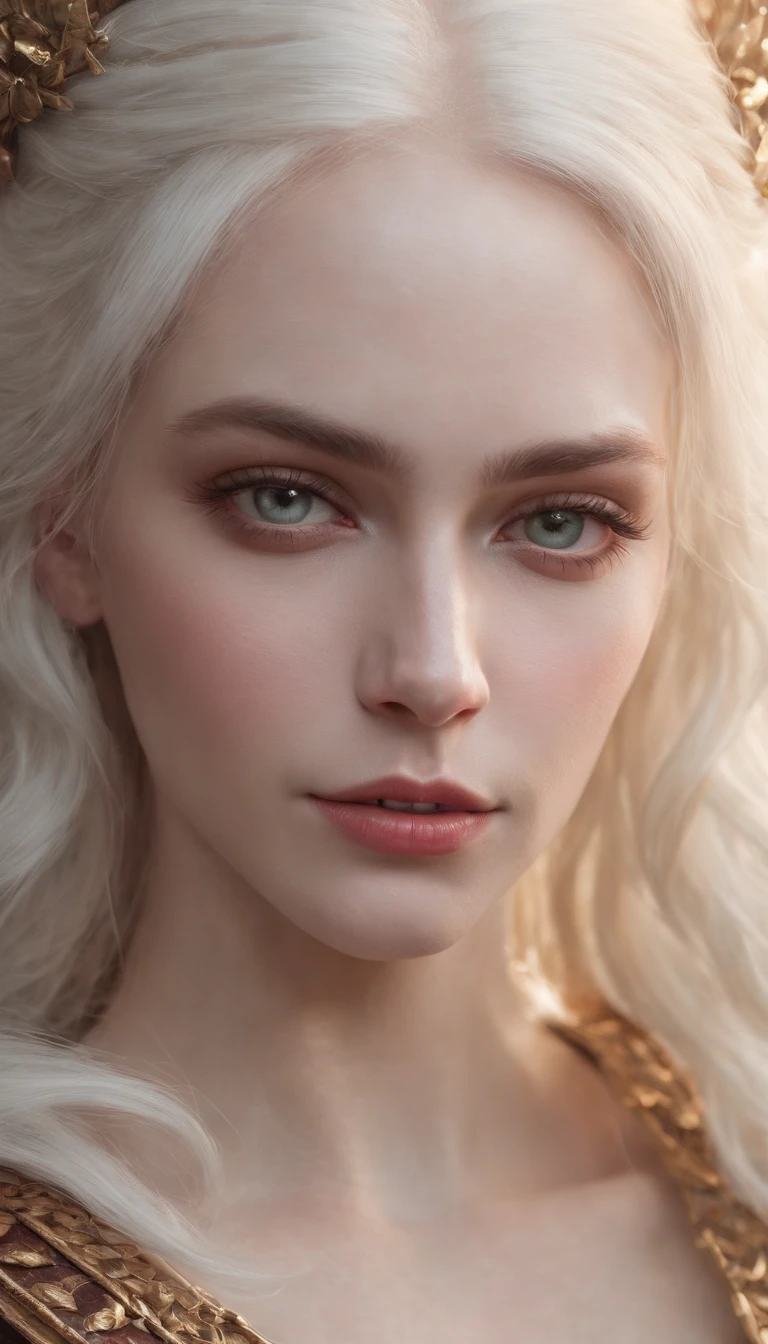 Rasil Style, Furry , Albino women, The upper part of the body、Perfect face with soft skin and nice perfect face, concept art portrait by greg rutkowski, ArtGerm, hyperdetailed intricately detailed gothic art trending on artstation triadic colors, Fantastical, intricate detailes, Splash Screen, Complementary color scheme, Fantasy concept art, 8K resolution, gothic deviantart masterpiece, Oil Painting, heavy strokes, No nudity
