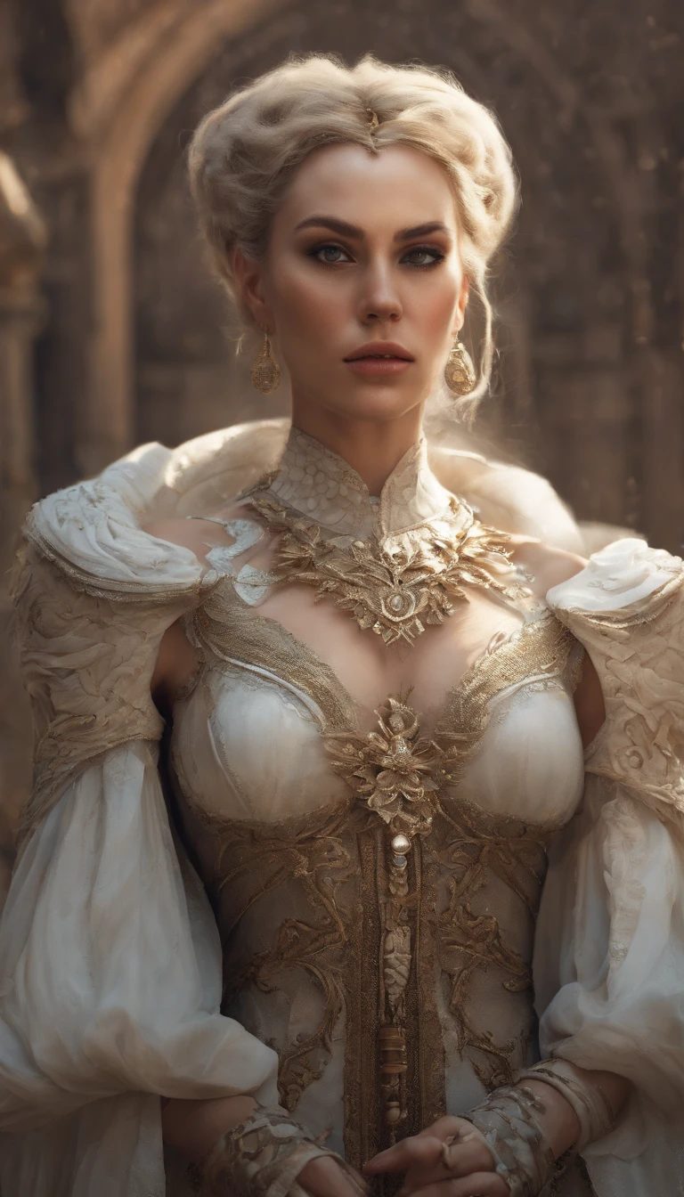 Rasil Style, Furry , Albino women, The upper part of the body、Perfect face with soft skin and nice perfect face, concept art portrait by greg rutkowski, ArtGerm, hyperdetailed intricately detailed gothic art trending on artstation triadic colors, Fantastical, intricate detailes, Splash Screen, Complementary color scheme, Fantasy concept art, 8K resolution, gothic deviantart masterpiece, Oil Painting, heavy strokes, No nudity