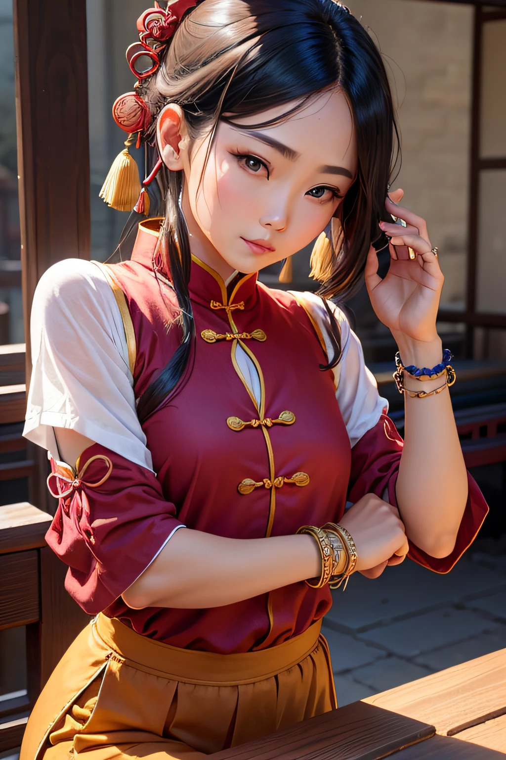 Chinese knotted bracelet style
