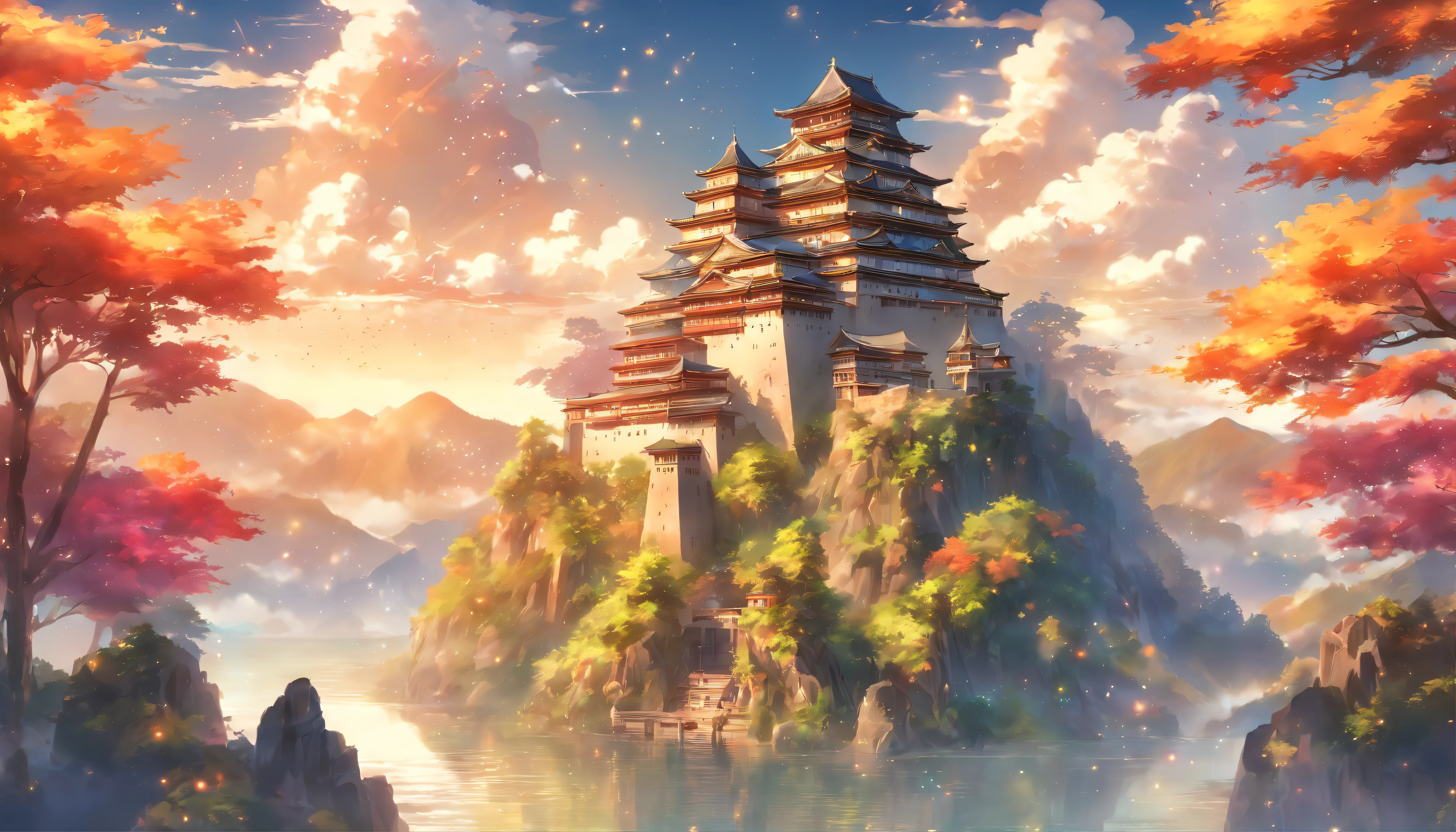 "tmasterpiece,Ultimate quality,CG unity 8k wallpaper,Super delicate,Beautiful skies and clouds,Emei Mountain natural scenery,sheer cliffs,Lakes and rivers,Waterfall flying water,Aoyama is beautiful,Nowhere to be seen,Excellent view,A long-won photo contest,Background bokeh,The depth of field is full,HDR high dynamics,True restore,iintricate,Attention to detail,Dramatic,The perfect presentation of Midjourney's artistic style。"