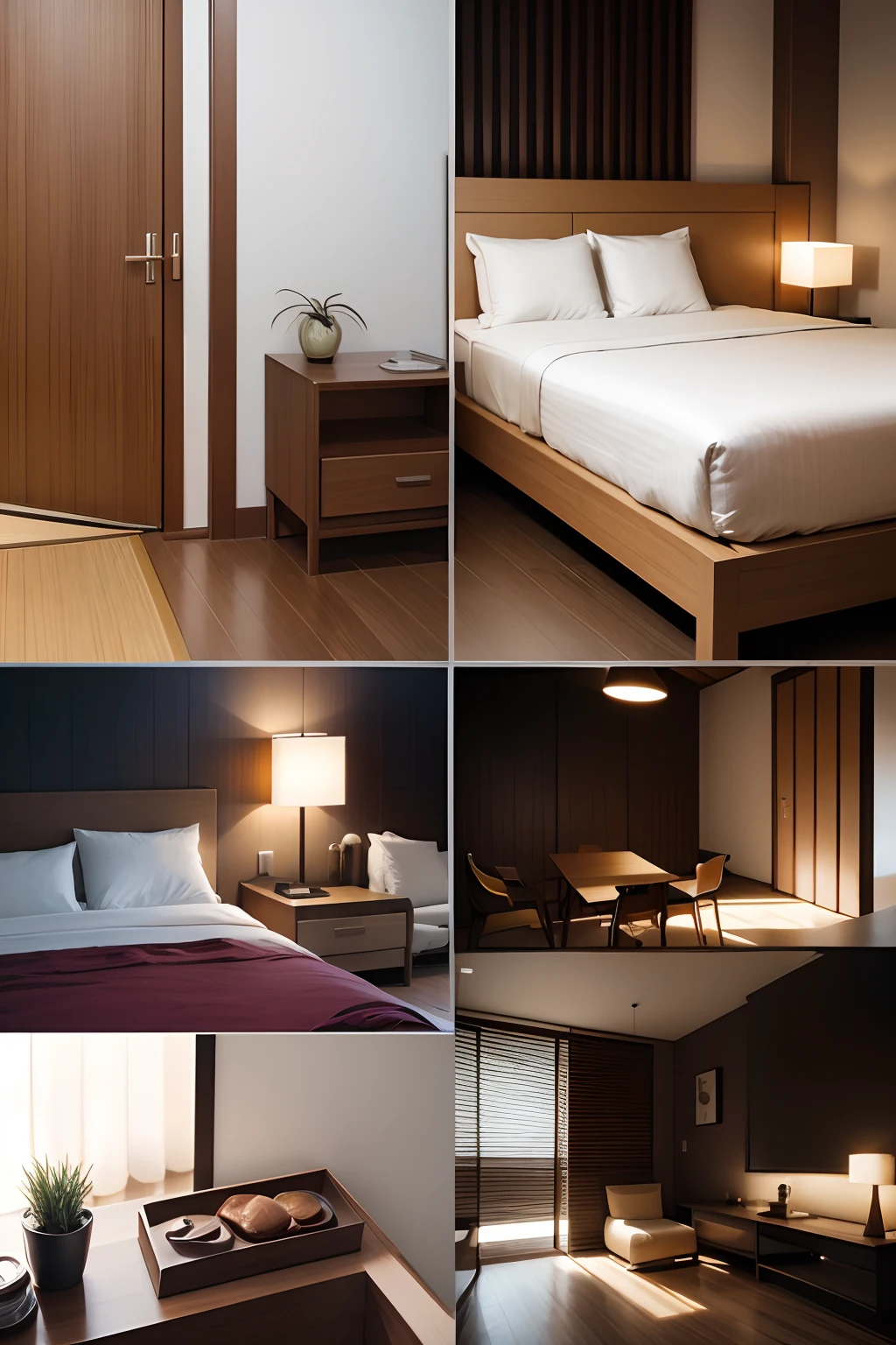 material table moodboard, color board, material board concept, interior, zen style, hotel room full