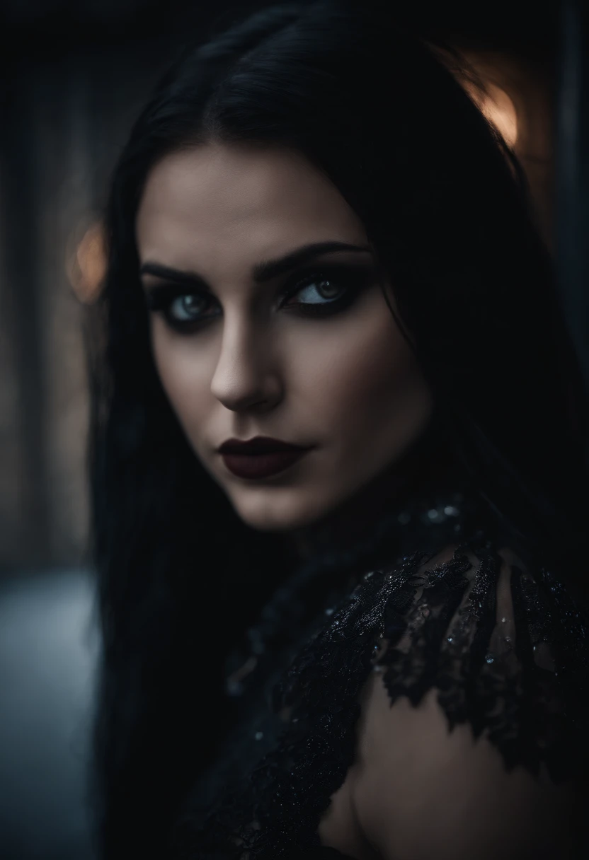 sexy gothic girl,upper body
