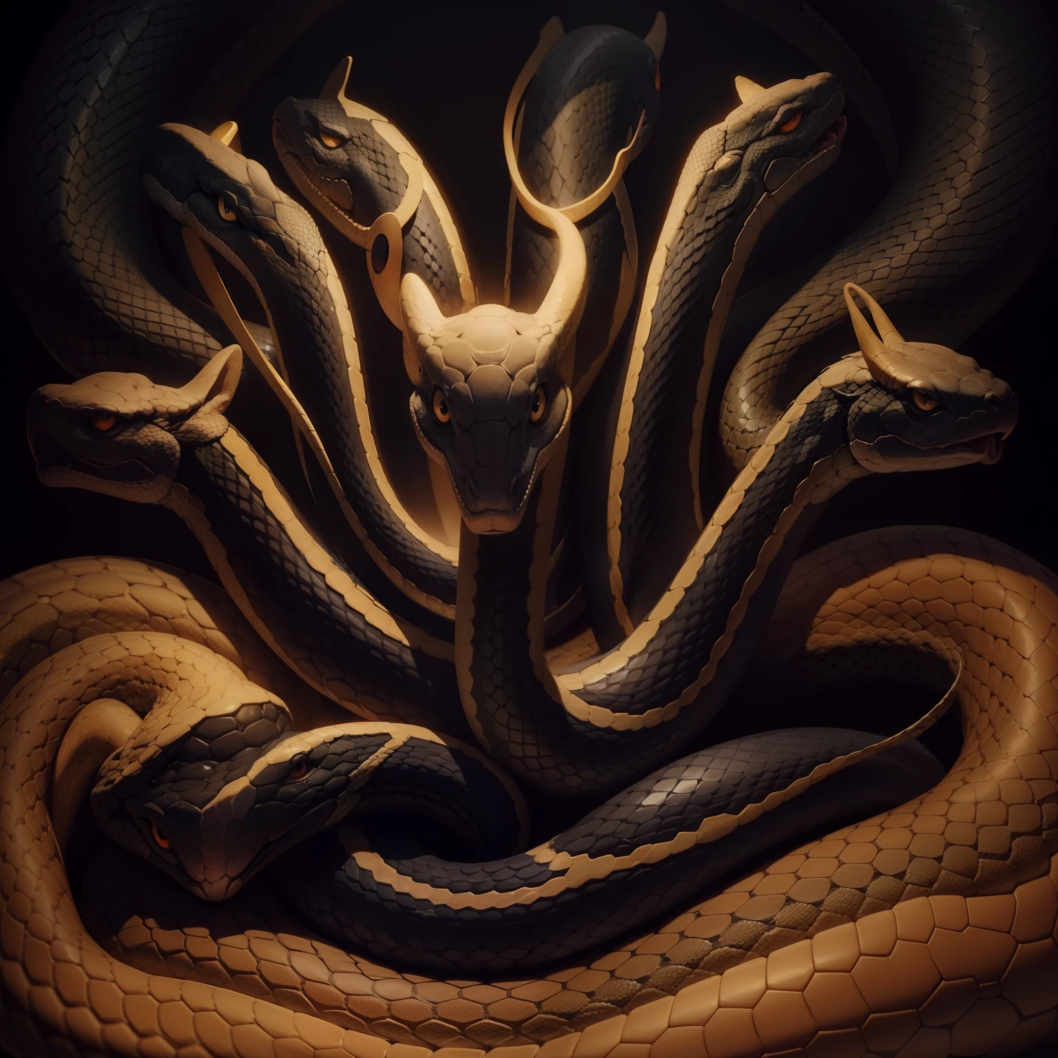 A snake with eight heads