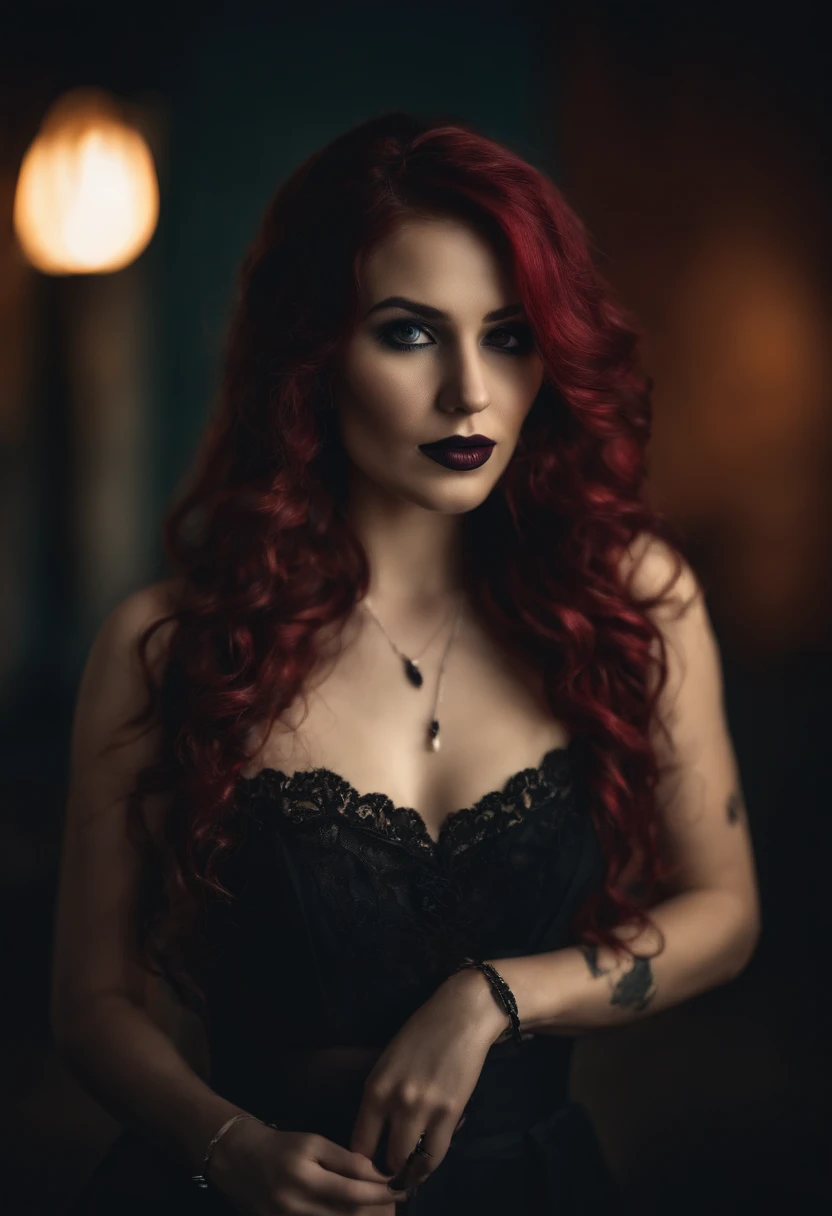 sexy gothic girl, (Canon EOS 5D Mark IV Camera, Famous for capturing vibrant colors and rich textures:1.2),upper body