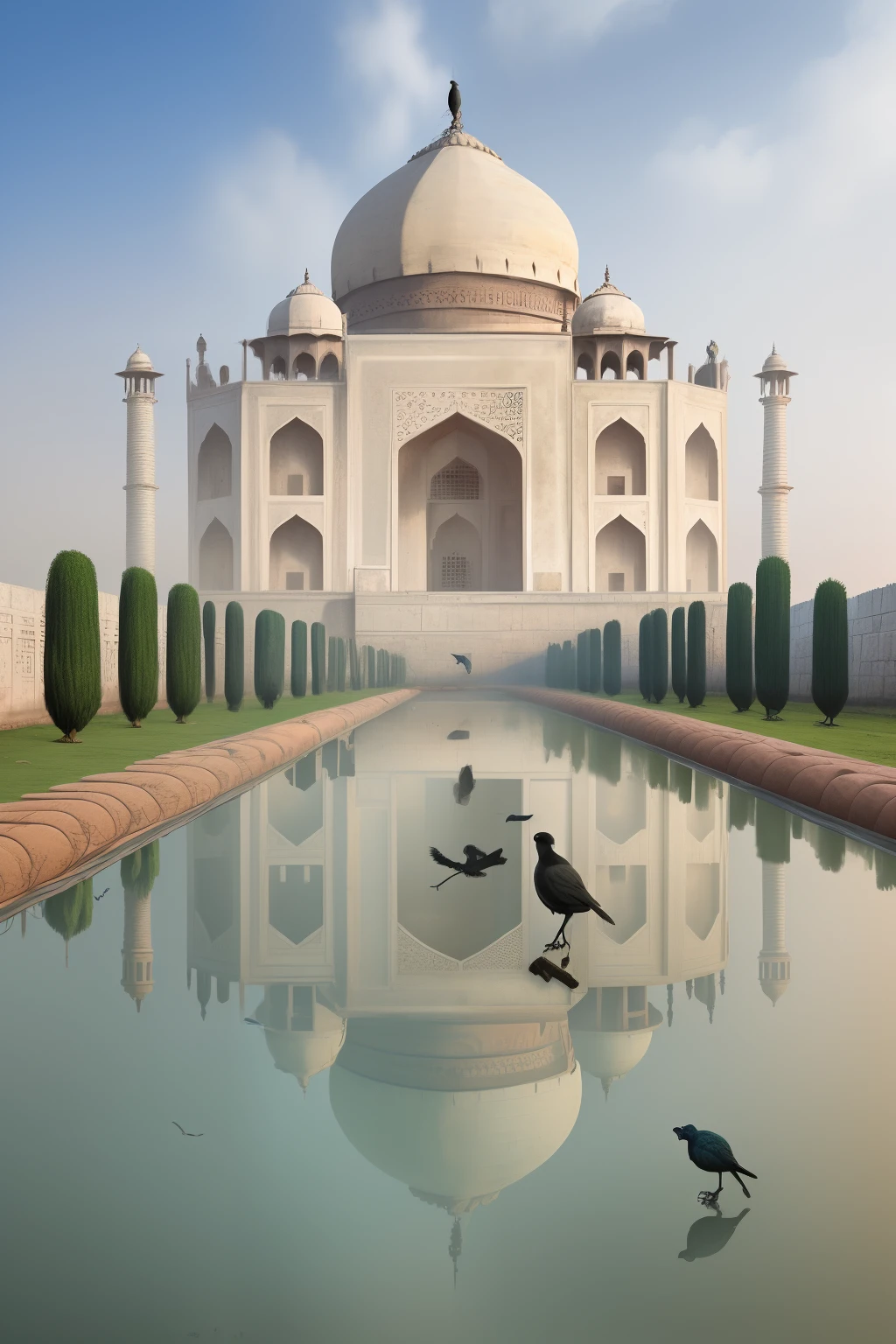 1000 year old, horror,a boat, India, urban India, Bird, animals,8k 4u mugal Empire, realistic, background