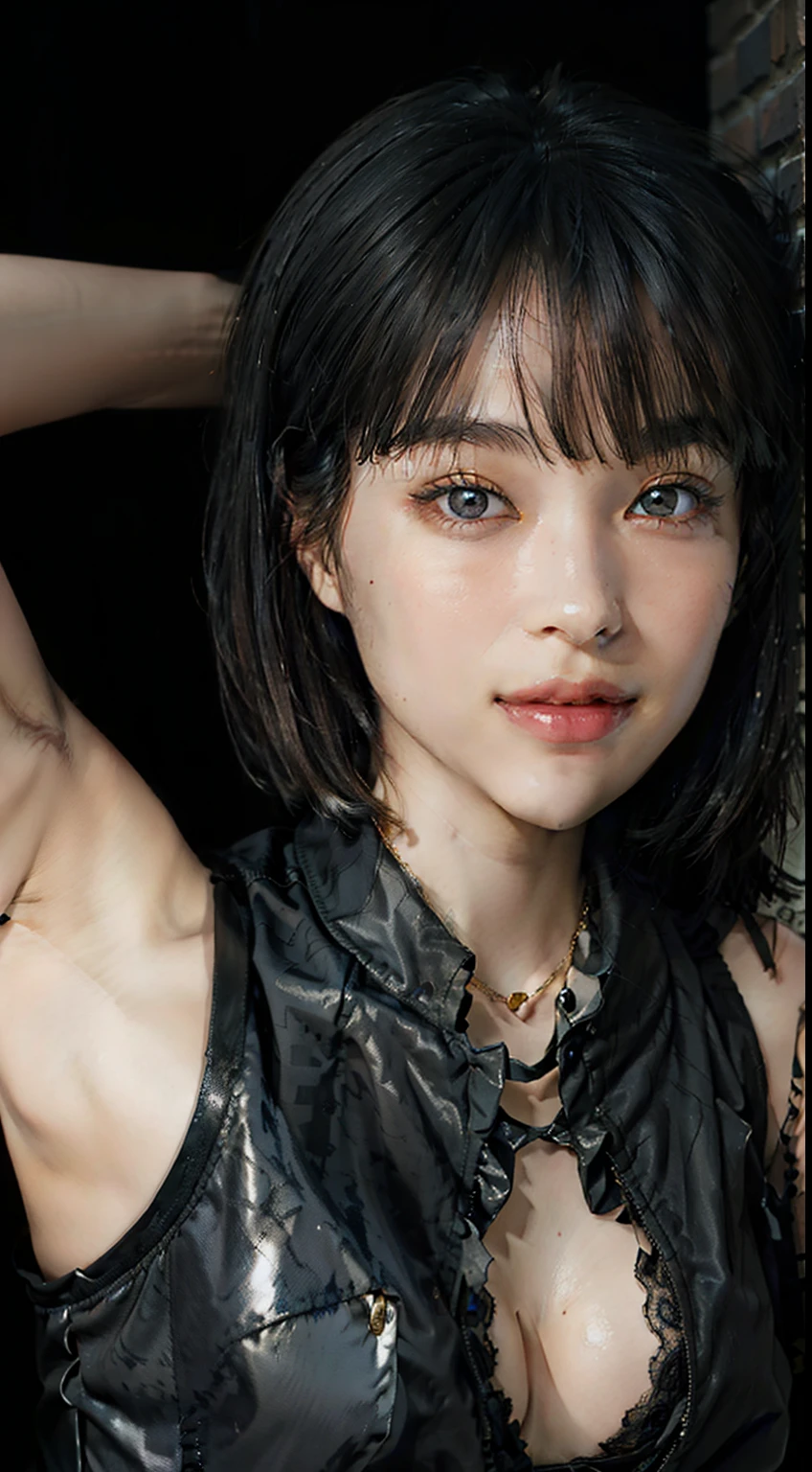 (Browsing Caution:1,4),Mix 4, (8k, RAWphotograph, Highest quality, Tabletop: 1.45), (Realistic, Realistic: 1.37),illumination, night, プロのillumination, photographn mapping, Radio City, Physically Based Rendering, Gradient Brunette, 高品質のphotograph, High resolution, 1080P, (Detailed facial depiction), (Detailed description of the hand), (Delicate CG), Extreme light and shadow, Rich details, (Detailed facial features), (Highest quality), Look in front of you, Highly detailed face, Highly detailed lips,  超High resolution, (truth: 1.4), photograph, 1 , [(sad)],  , Thin limbs, movie, Cool pose, I Cup, Highest qualityな完璧なボディ, photographのような, (1 : 1.3), Perfect balance, (Huge, Perfect breasts, Areola),(Realistic, Realistic:1.37),One Girl, Cowboy Shot,Professional Lighting, Photon Mapping, Radio City, RAWphotograph、(Realistic:1.4)、Octane Rendering、Complex 3D rendering with ultra-detail, Studio Soft Light, Rim Light, Crisp details, Super detailed, Realistic skin texture, detailed aspects, Beautiful details in the eyes, Highly detailed CG Unity 16k wallpaper, Compensate, (Detailed Background:1.2),Highest quality, 超High resolution, Tabletop, One Girl, One Girl,alone, Upper Body,Show Viewer, ((Black Background:1.2)), Bobcut, short hair, Multicolored Hair, Compensate , Lips parted, Black Lips, eyeliner, Gothic, Goth Girl,((Multicolored Hairの色:1.4)),(((全naked))),(((nsfw))),((Small breasts:1.2)),(((((全naked))))),(((((nsfw))))),(((naked))),((Hairy pubic hair that reaches down to the navel:1.3)),((Hairy pubic hair that connects to the anus:1.2)),((Upper Body:1.2))､((Amazing abs:1.8)),((whole body muscular:1.6)),((((全naked))))