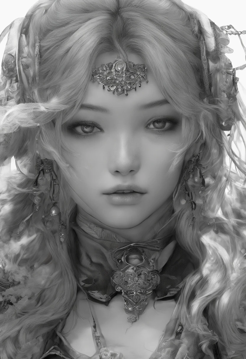 A pornographic girl wearing Chinese underwear,s the perfect face,Wearing black stockings,Wear stiletto heels,with tattoos,Perfect curvaceous body,full bodyesbian,Have on the street,CG,incredibly detailed,Surreal art
