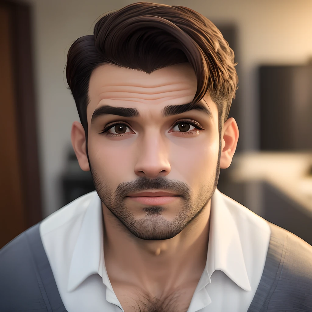 Homem, meia idade, com cara de surpreso