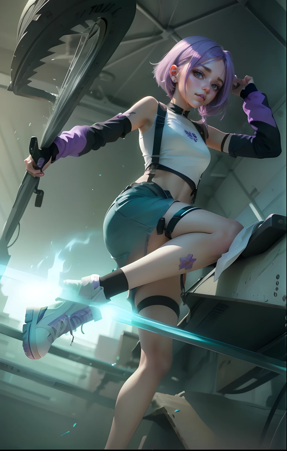Lilac haired girl/roxo