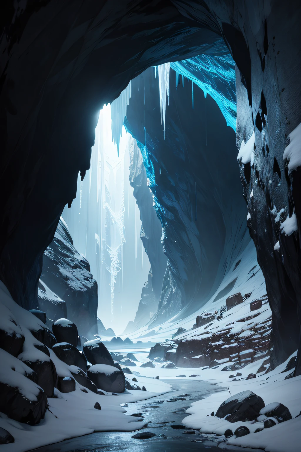 background, frozen, darkness, cave