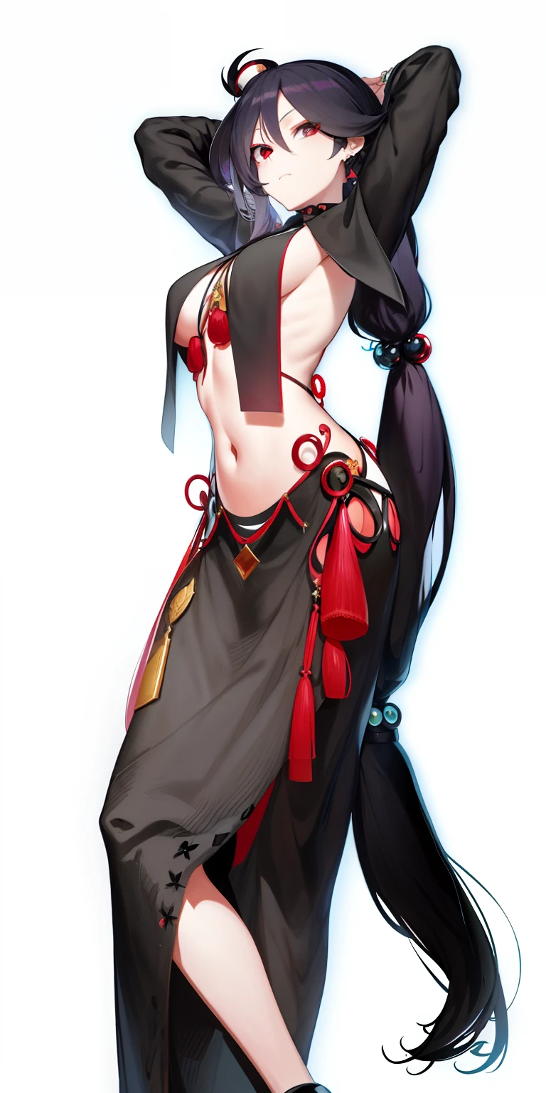 Anime - Style drawing of a woman in a black dress and a black hat, author：Hosomura Kane, author：Shitao, beautiful full-body concept art, zerochan art, Onmyoji detailed art, author：Shen Zhou, made with anime painter studio, Kushatt Krenz Key Art Women, onmyoji, cushart krentz, zerochan