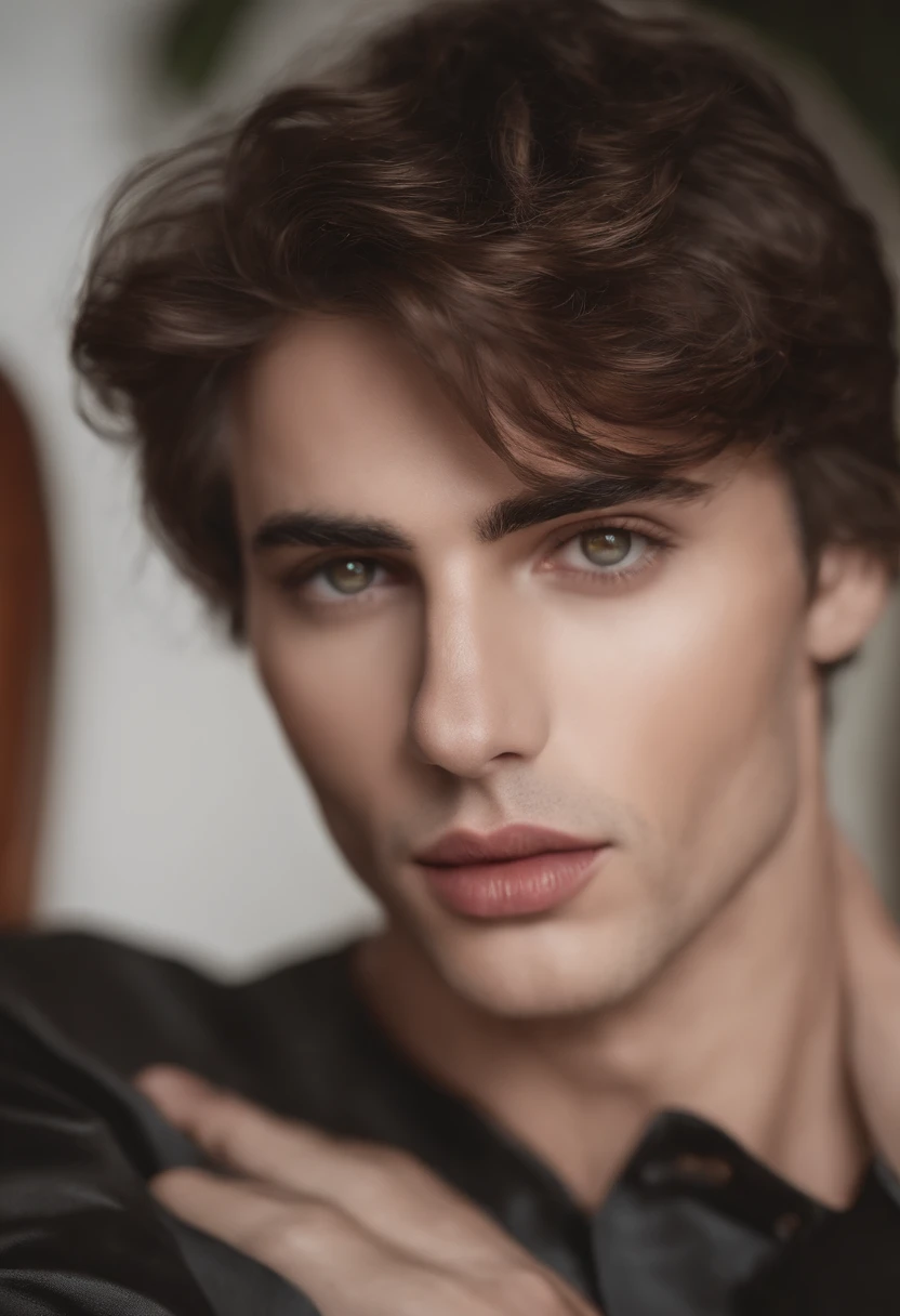 (best quality,ultra-detalhado,Realistic,master part:1.2),homem deitado em uma mesa,nu,coberto de sangue,olhar sedutor,illustration,Rosto detalhado,Pretty appearance,masculine features,olhos profundos,pouty lips,pose provocativa,ambient lighting,atmosfera sombria e misteriosa,linguagem corporal expressiva,erotic tones,vivid colors,Studio shot