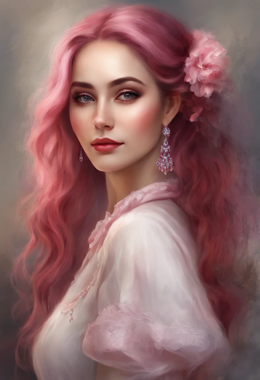 Best quality, Masterpiece, A high resolution, 1girll,china dress,hair adornments,necklace, jewelry,Beautiful face,Tyndall effect,Photorealistic, Dark Studio, rim lit, twotonelighting,(highdetailskin:1.2), 8K UHD, Digital SLR, Soft lighting, High quality, voluminetric lighting, candid, photographed, high resolution, 4K, 8K, Bokeh, Pink hair, Solo,White shirt, Red skirt, Socks, double tails