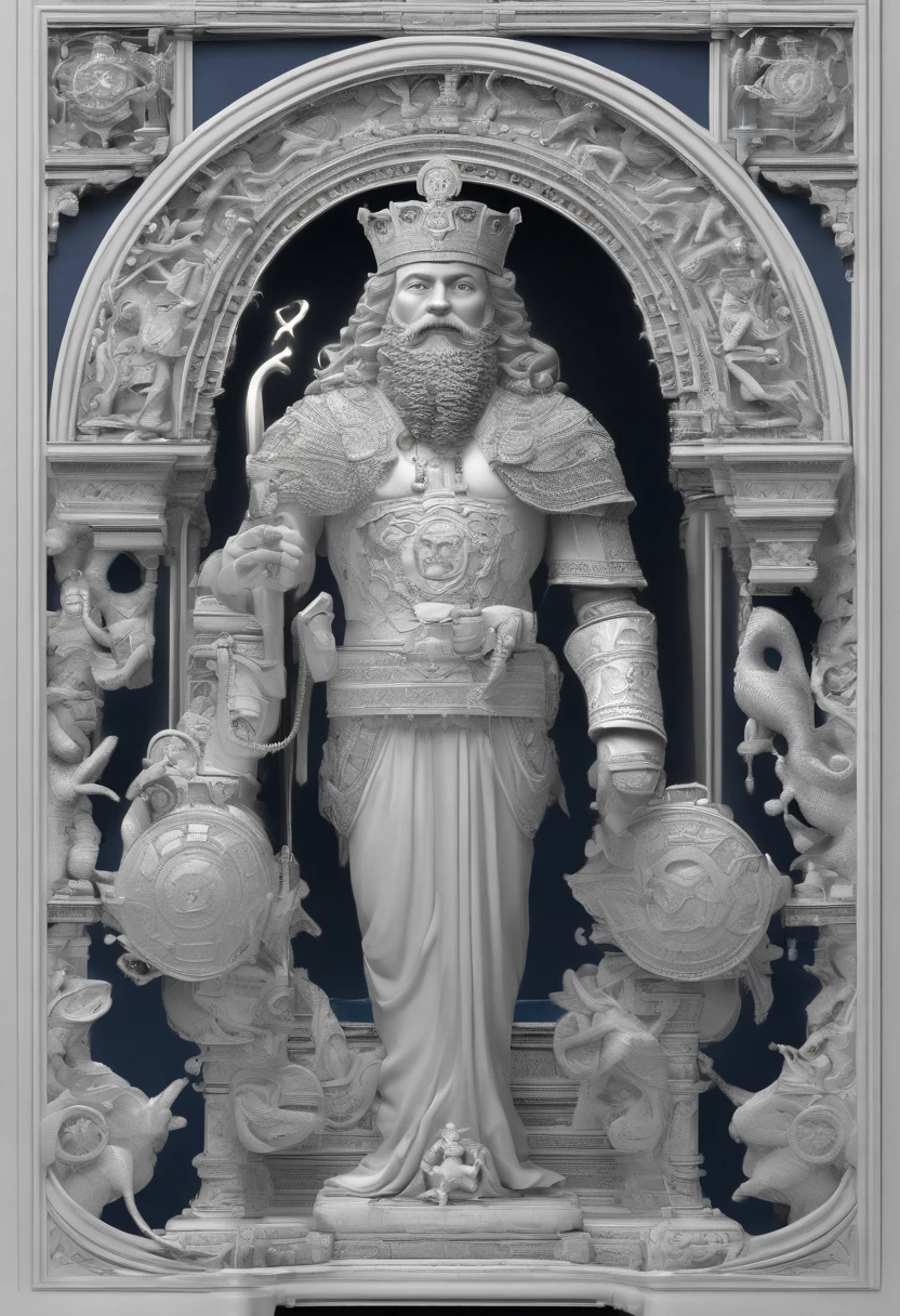King anawyahtar of bagan arch，Adoring crowd，super-fine，8K，Works of masters，Meticulous mechanical depiction，OC renderer，Ultra photo realsisim