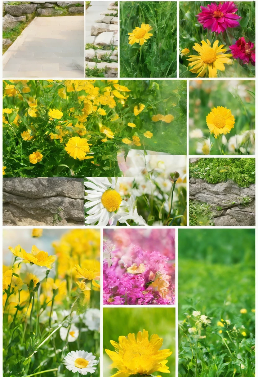 Realphotos, Photography, 65° viewing angle, Realistic light and shadow, En plein air, Close-up, Lawn, Sunnyday, simple background, Flowers, green trees, realistic detail, 8K HD pictures, Round platform::2,