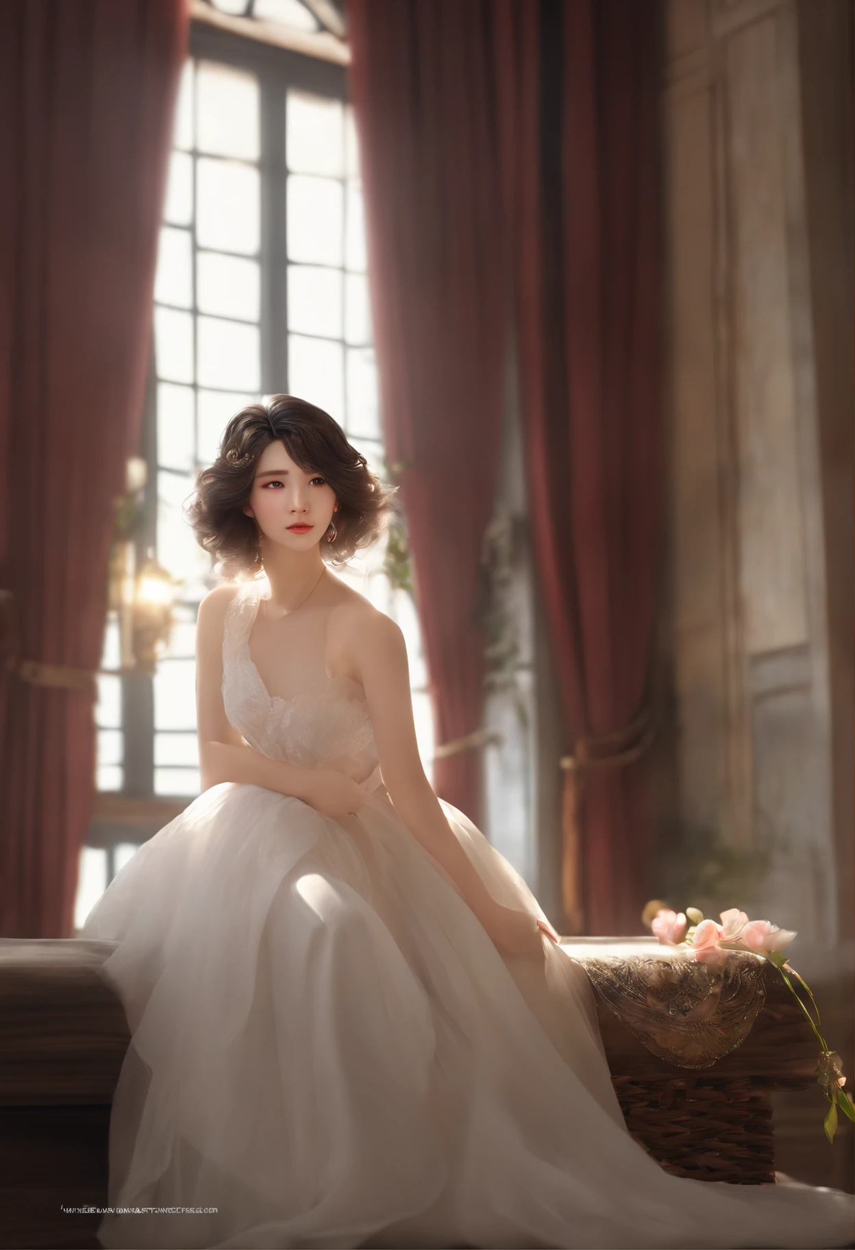 (((Masterpiece))), (((Best quality))), ((Ultra-detailed)), (Highly detailed CG illustration), ((An extremely delicate and beautiful)),(cute delicate face),Cinematic light,((1机械女孩)),Solo,full bodyesbian,((Sitting)),Expressionless,(Character focus),Science fiction，A plump chest