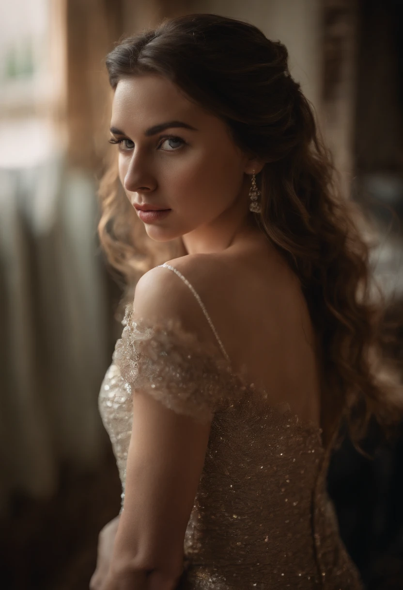 1girll, offshoulder, Light smile, Shiny skin, Best quality, Masterpiece, (Photorealistic:1.4)