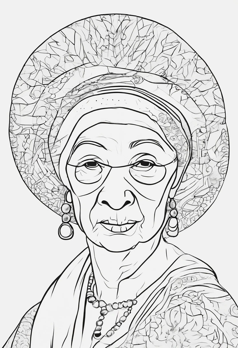 Grandmother，kind，Frontal photo，Don't be too pompous