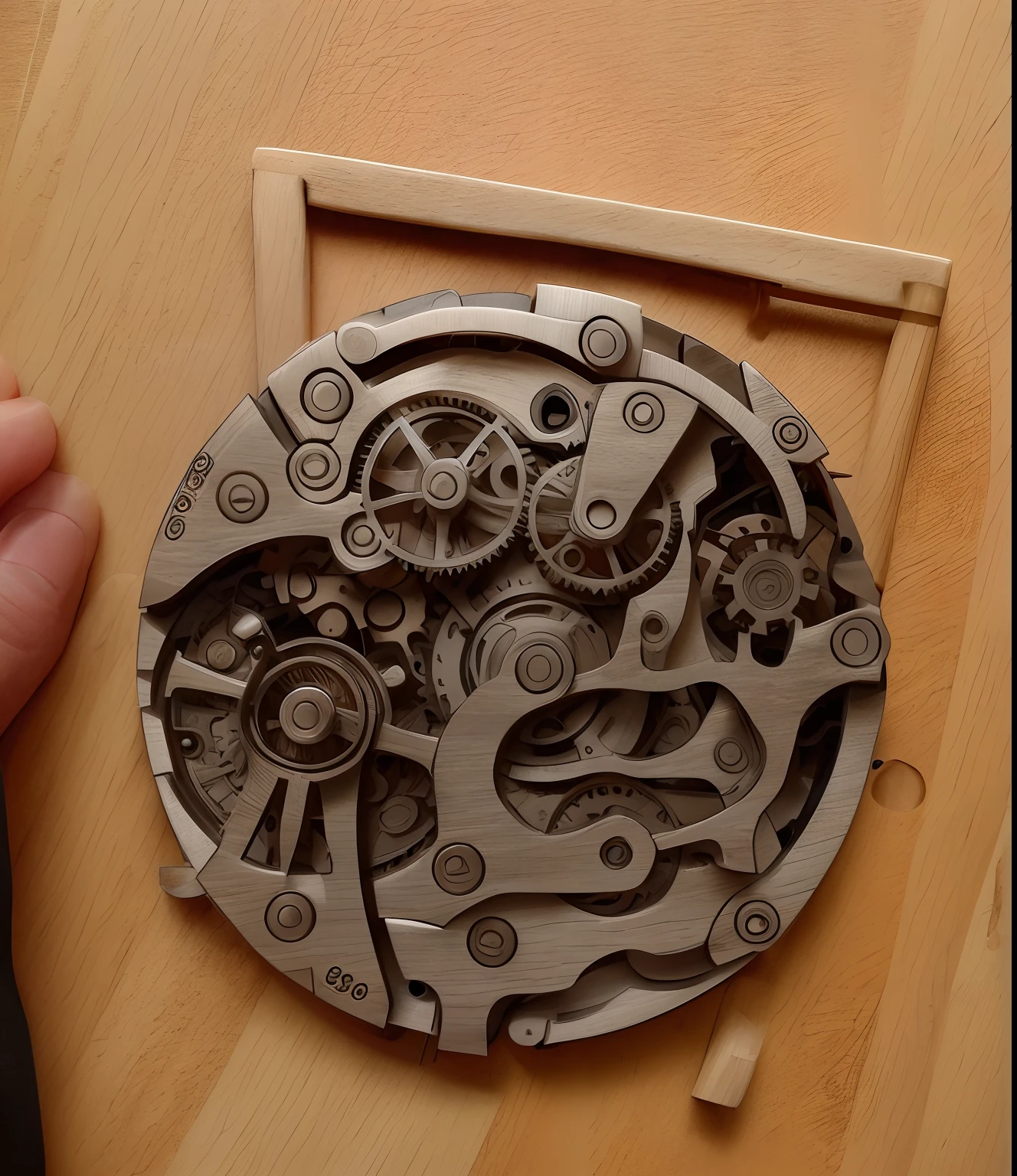 someone is holding a wooden clock black and white line art, with gears in their hands, mechanical clock, intricate mechanical body, intricate parts, intricate mechanical details, intricate gears details, clockwork mechanical, made of wood!!!!!, intricate planetary gears, highly mechanical, detailed mechanical hands, detailed mechanical design, mechanical paw, highly intricate, detailed innards, its detailed intricate, insanely intricate, highly detailed and complex
