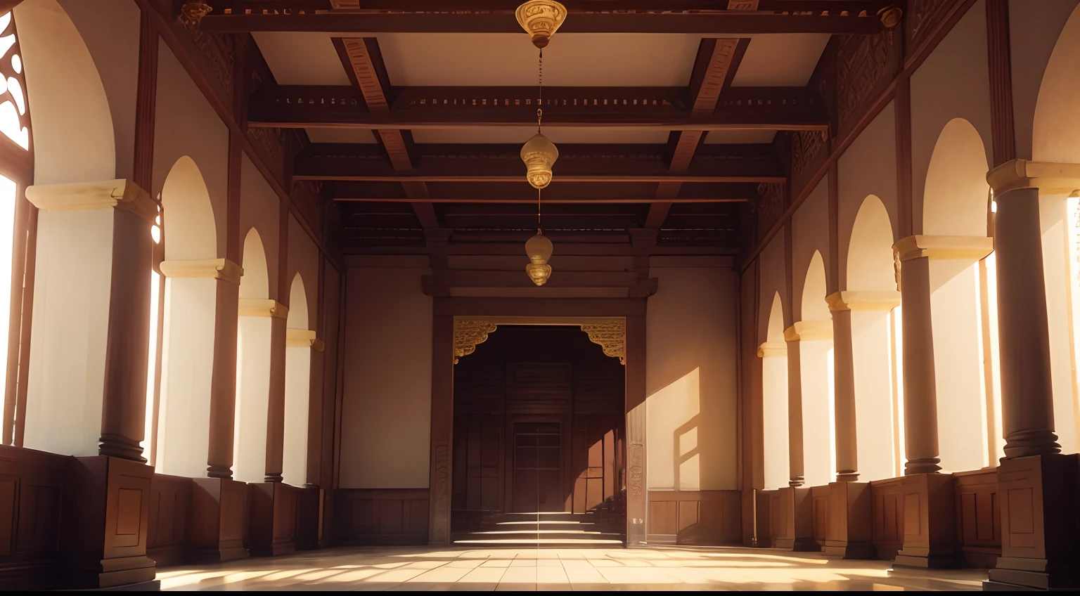 Image of the beautiful main hall of the temple