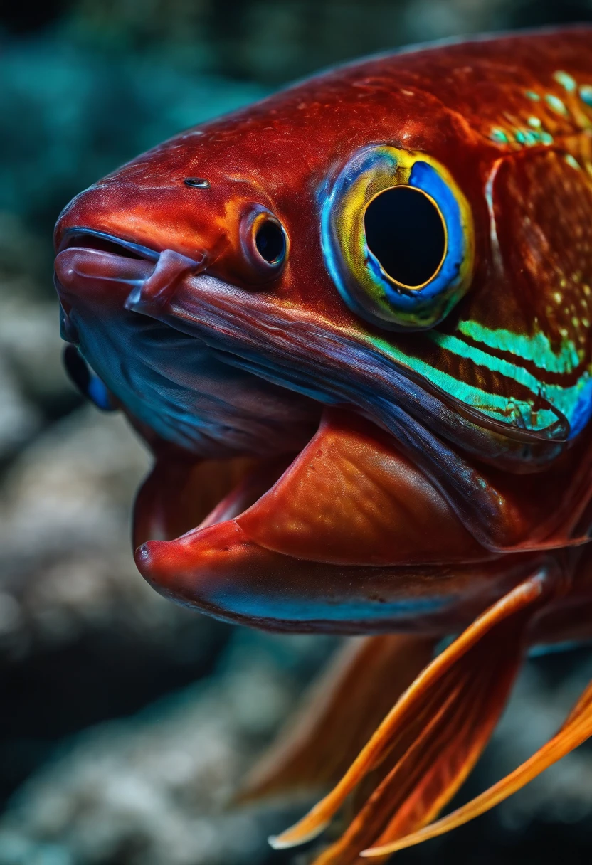 Aggressive long-skeleton bigeye fish