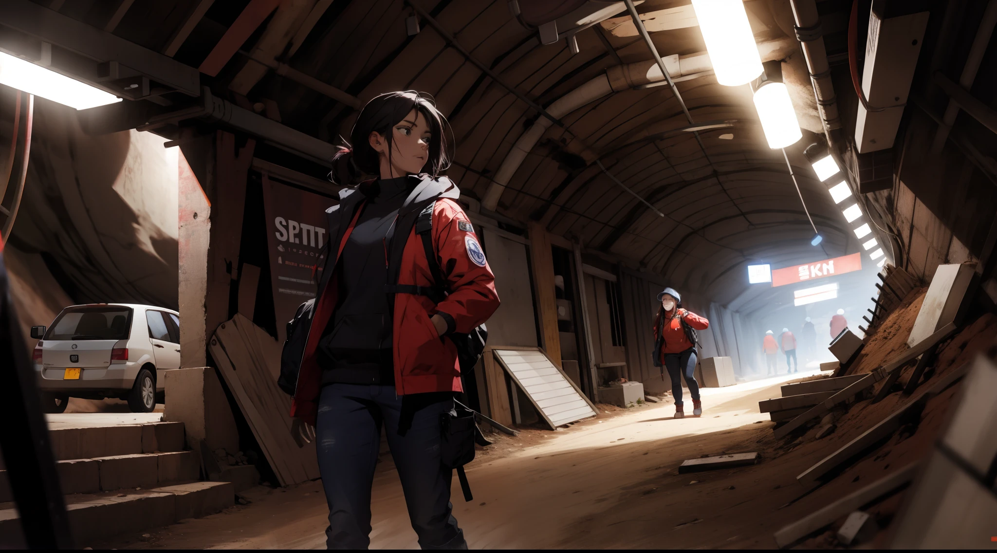 woman from an underground city