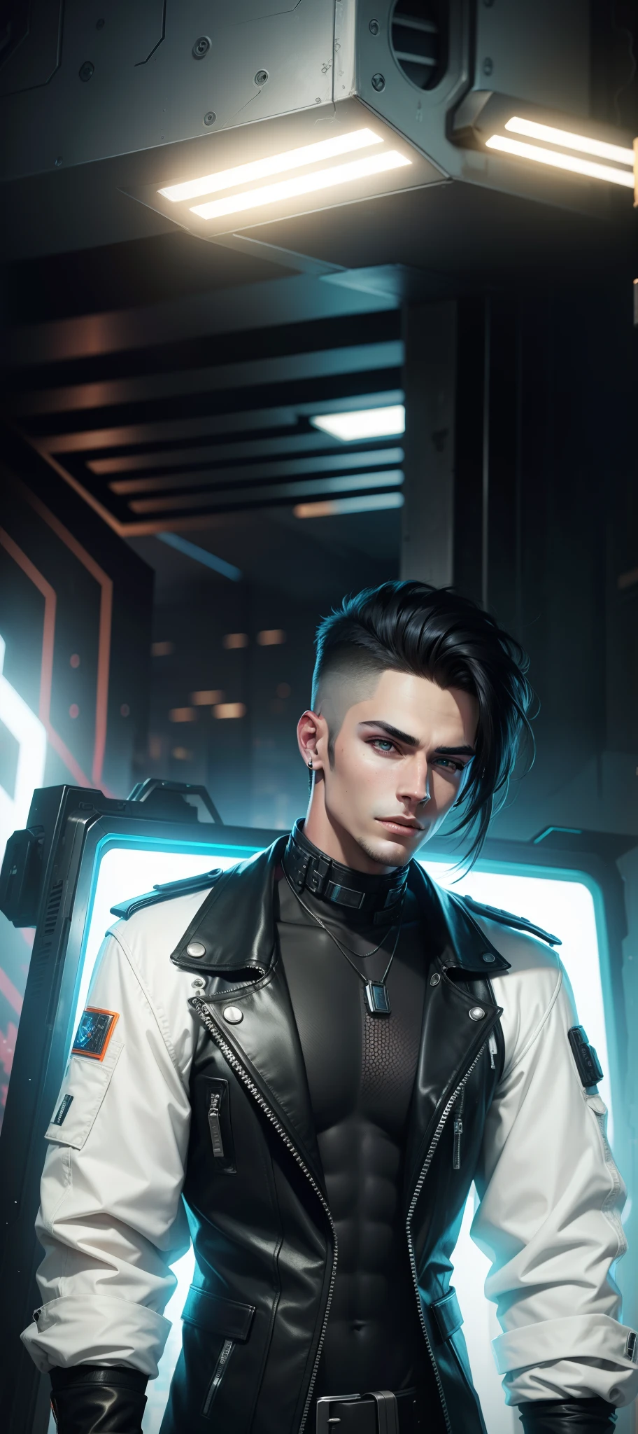 Change background cyberpunk handsome boy realistic face 8k ultra realistic,realistic, HD realistic face, 8k high quality enhance, realistic face, (my face) HD quality face enhance , realistic high rwaoulation face realistic