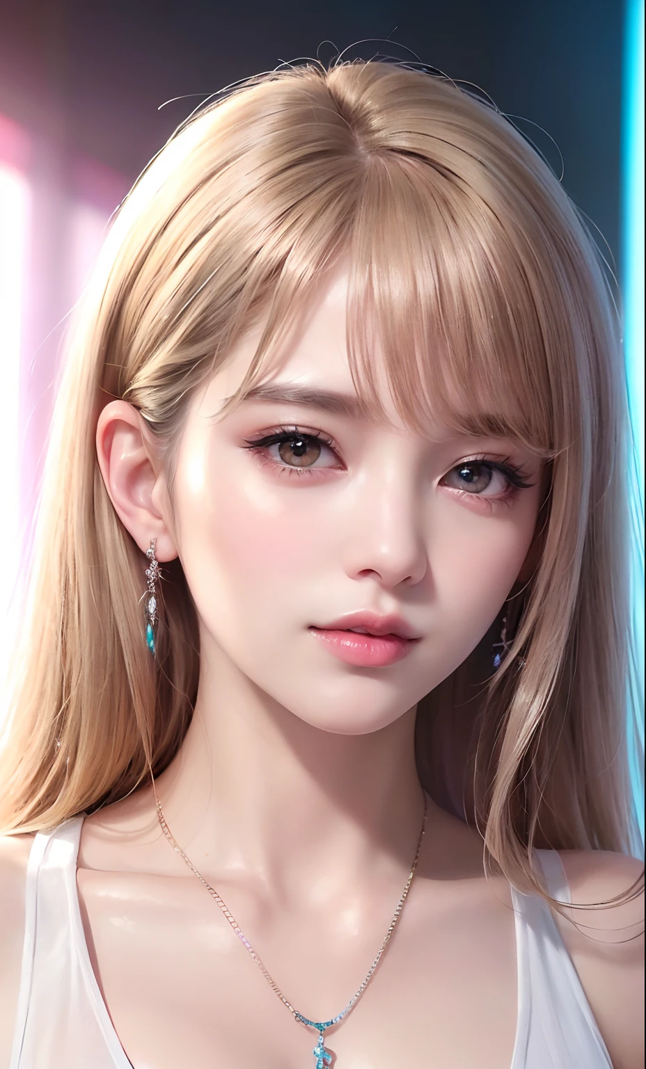 (8k, RAW photo, photorealistic:1.25) ,( lipgloss, eyelashes, gloss-face, glossy skin, best quality, ultra highres, depth of field, chromatic aberration, caustics, Broad lighting, natural shading,Kpop idol) looking at viewer with a serene and goddess-like happiness,