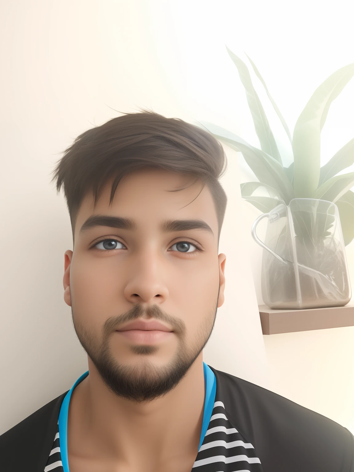 boy with futuristic background, ultra realistic face