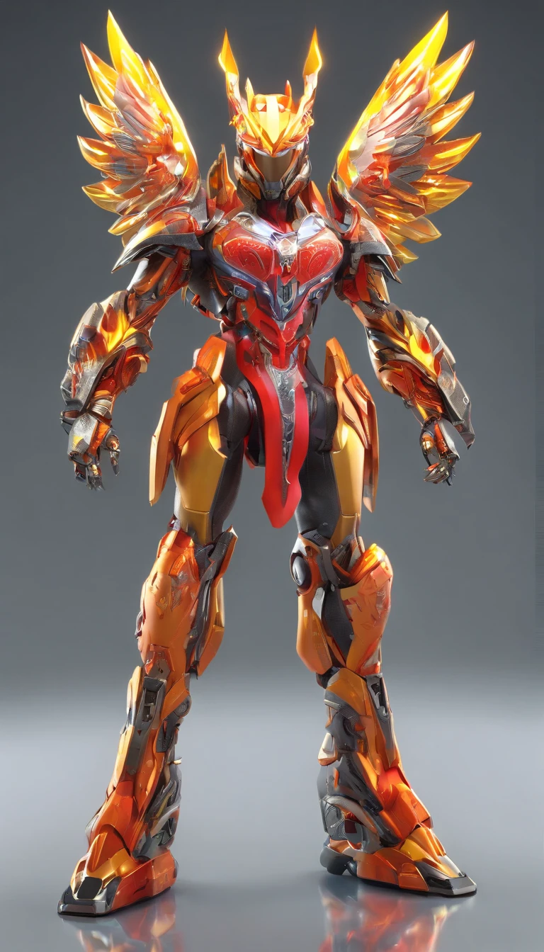 Chinese pheonix, (blind box toy style:1.2), (Full body shot:1.6) , Behind him is a crystal Chinese dragon, Transparent Mecha, Exquisite helmet:1.2, Luminescent goggles:1.2, Cyberpunk, Dreamy glow, bright neon lights, clean, White background, (Global Illumination, Ray traching, nffsw, Unreal Render,Reasonable design, high detal, masutepiece, Best Quality, hyper HD, Cinematic lighting)