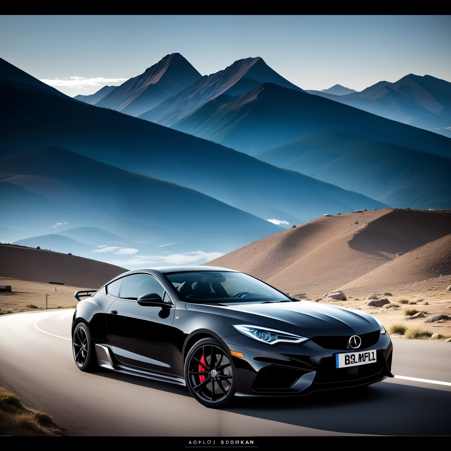 Darken, car of mountains,