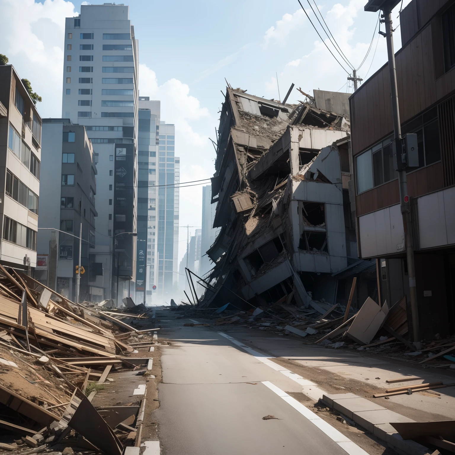masuter piece、Desolate earth、Environmental destruction、murky、Collapsed buildings