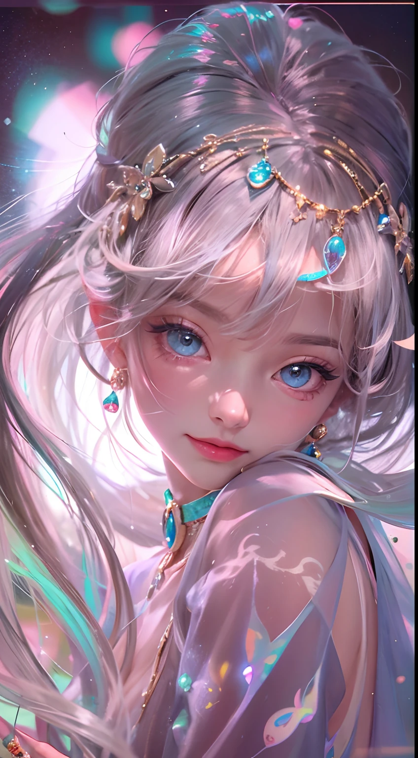 {{16K illustration,Great Masterpiece, Best quality,}}, {{style in 1980s HongKong,Ray tracing ,Best illumination, Best shadow, Highly detailed skin,Colorful glitter,highly details eye ,dynamic angle,Highly detailed face ,Reflective eyes ,reflective hair,highly detailed hair,Extremely delicate and beautiful stars,on the water}},Dramatic angle,{{Nature,Cute face,}},{bloom},{painting of beautiful},{{{gradation hair,braid hair,Bun hair,glossy eyes,Watery eyes ,Long eyelashes,Beautiful eyes shadow}}},{{intricately details}},Solo, one chinese girl, {{Beautiful and detailed cloth,wedding dress}},Seductive smile,{{{{view the viewer,bust}}}},{{{{{arms behind back}}}}},{{{{rose,Golden lotus,}}}},{beautiful face painting} --auto --s2