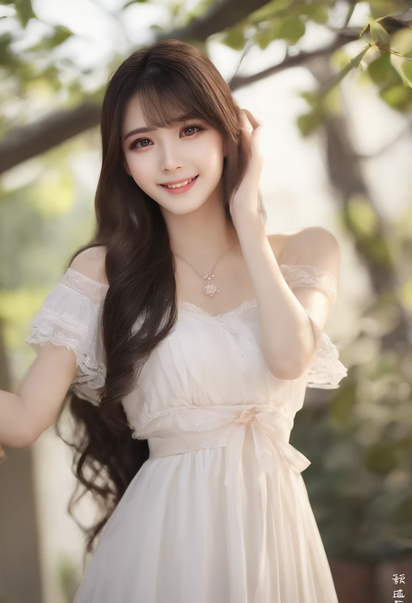 「Generate a beautiful girl with long black hair with AI。Be sure to include detailed features。
-hairdo: With long hair、Straight or Wave
- Hair color: A black、or dark brown close to black
- facial features;: Transparent skin、Big eyes(Brown if color is not specified)、a small nose、Fluffy lips
- skin features;: fair and smooth skin
-Dress: Casual costumes、White T-shirt and denim jeans
-facial expression: Smiling expression
-background: simple background、Bright interior
-pose: Standing、Waving his right hand lightly
- Other special requests: Nothing in particular。
AI-generated image of a beautiful girl with this character please.。」