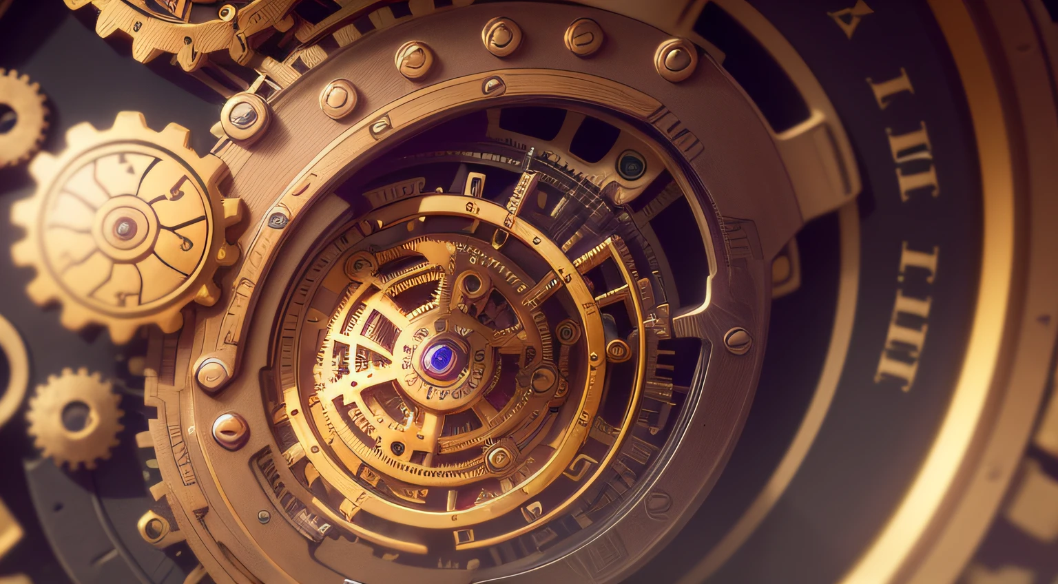 (an amazing wallpaper, macro view of a clockwork machine iris), cinematic lighting, (multicolor components, gears, cogs), otherworldly, (intricate details), (highest quality, RAW, hyperrealism, trending on ArtStation)