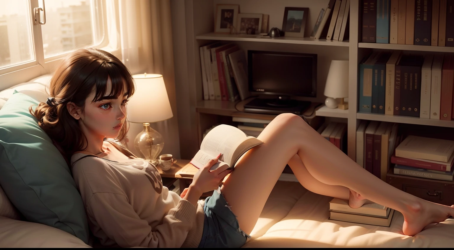 I spent most of my time in my room, reading books and watching movies.