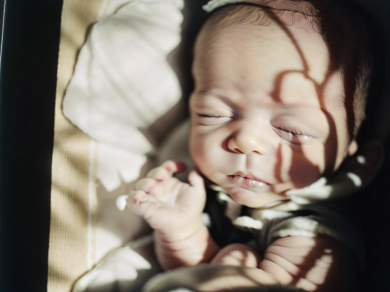 ((((Baby photos))))extremely high quality scan,1200 DPI scan,A high resolution,detailed scan,tmasterpiece,8K works,k hd,A cute baby,Delicate facial features,(One-year-old infants),Real interior,Delicate skin texture,The light is focused on the face,With his eyes closed