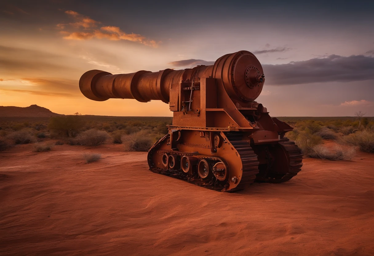 The return cannon that was waiting for a stern formation(Western Regions Rock Blasting Machine)