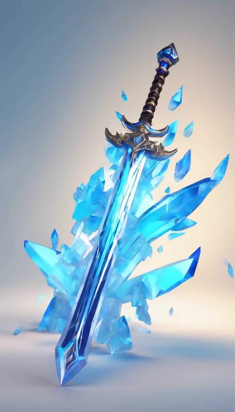 Blue crystal sword