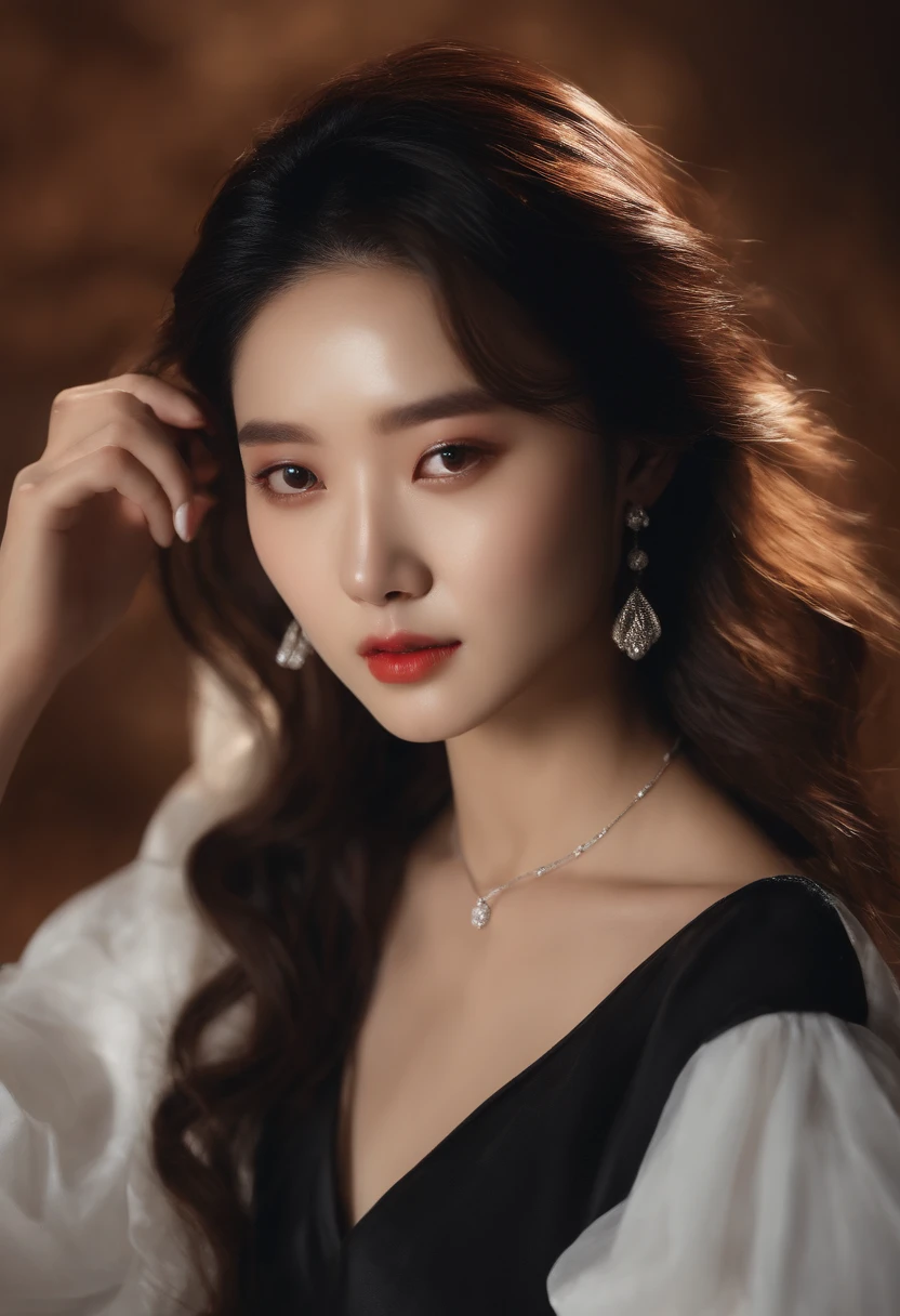 best qualtiy、​masterpiece、Top image quality、girl with、A dark-haired、black eyes、Duan、sun is shining、shinny skin、Korea person
