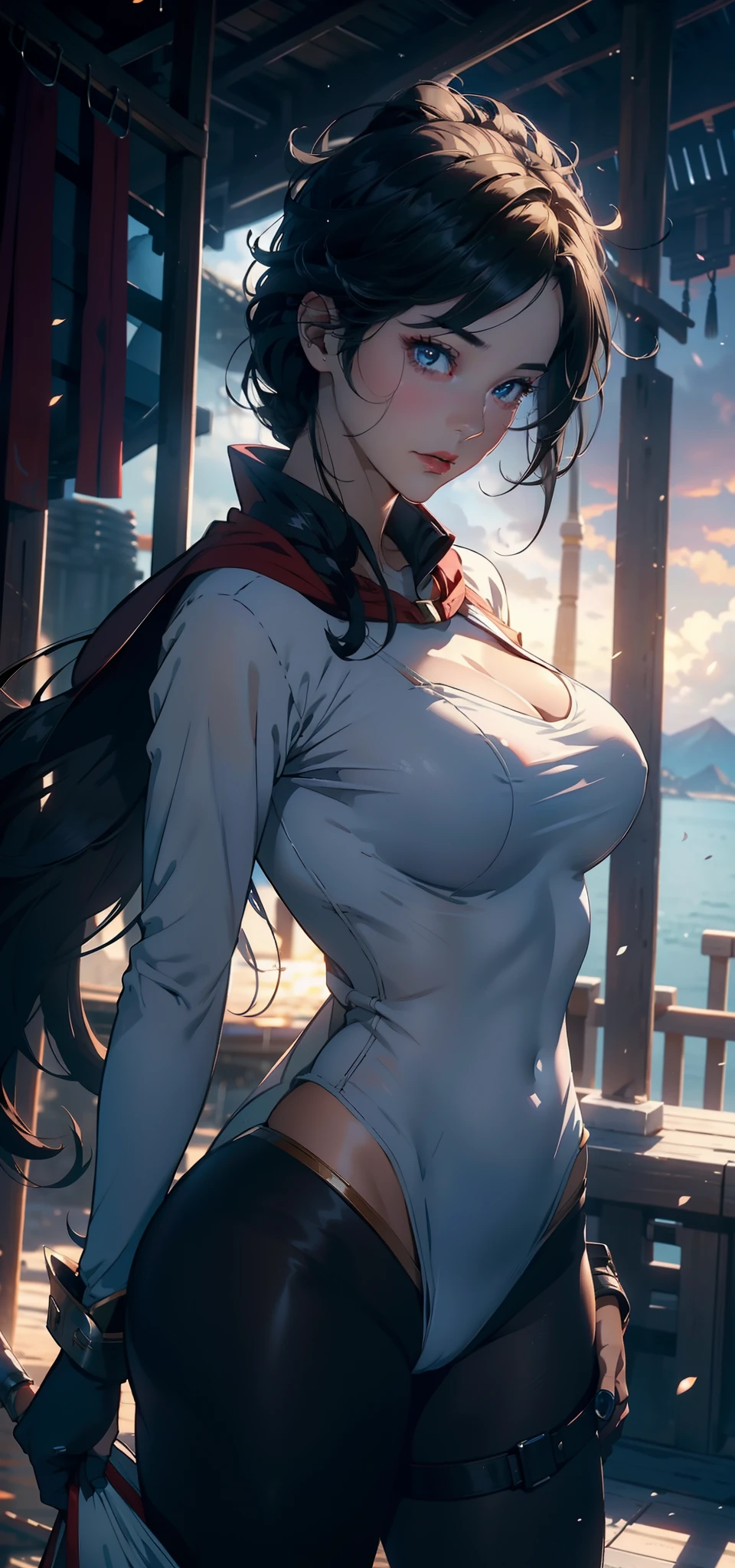 1female，35yo，Huge breasts， 独奏， ，Wearing a white Superman uniform， Pornographic exposure，the ocean，  She has long flowing black hair， Bare genitalia，Sateen，Bigchest， From the front side， Wet straight hair， Sweating profusely，Stroking the ，mostly cloudy sky，（tmasterpiece），（Very detailed CG unity 8K wallpaper），best qualtiy，cinmatic lighting，detailed back ground，beatiful detailed eyes，Bright pupils，（Very fine and beautiful），（Beautiful and detailed eye description），ultra - detailed，facing at camera，A high resolution，ultra - detailed），Very long hair，standing on your feet，Emotive expressions，Smile，Chest sagging，nakeness， Expose the genitals，revealing breasts，Camel toes，with no underpants，extremely large bosom，Extremely colorful，Most detailed，fully body photo，The face is well lit