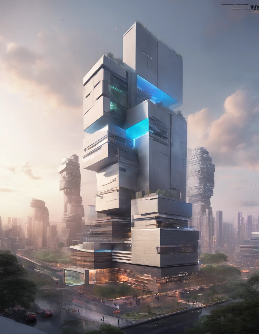 Game Academy,Ethno-style architecture,Ancient Chinese,(Future science fiction,neonlight,cyber punk perssonage,Hologram aura、particle fx),Structurally sound、High-definition details,perfect works,White background,(tmasterpiece,top-quality,best qualtiy,offcial art,Beauty and aesthetics:1.2),(8K,best qualtiy,tmasterpiece:1.2)