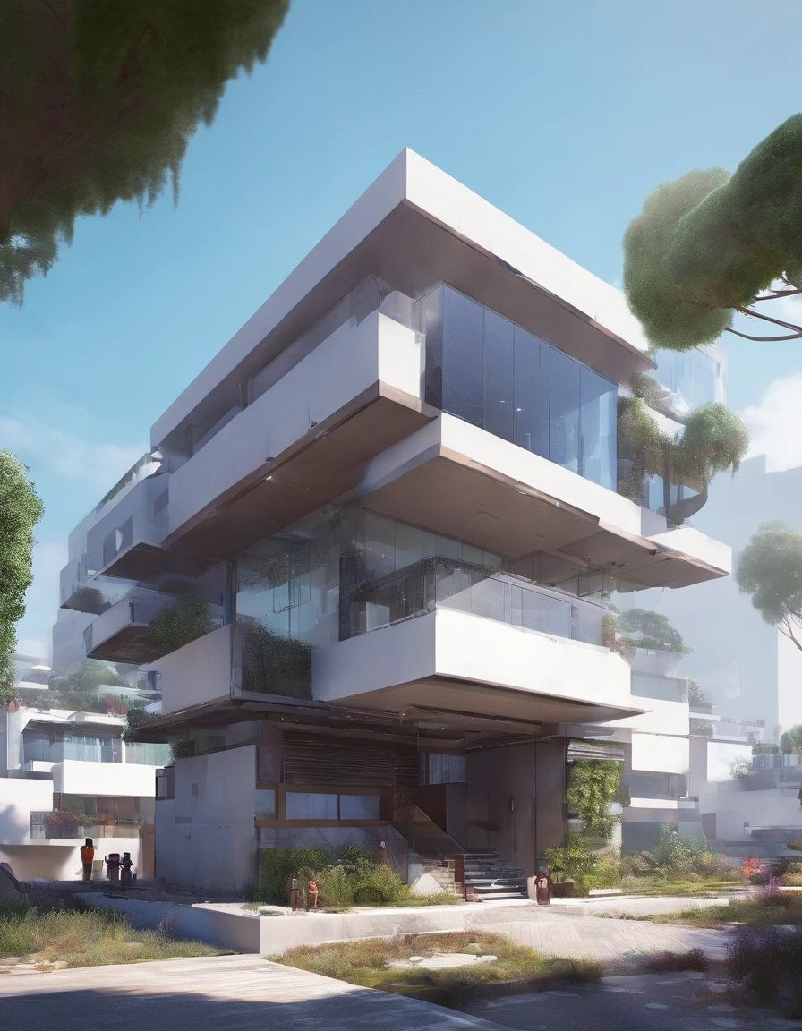 Game Academy,Ethno-style architecture,Ancient Chinese,(Future science fiction,neonlight,cyber punk perssonage,Hologram aura、particle fx),Structurally sound、High-definition details,perfect works,White background,(tmasterpiece,top-quality,best qualtiy,offcial art,Beauty and aesthetics:1.2),(8K,best qualtiy,tmasterpiece:1.2)